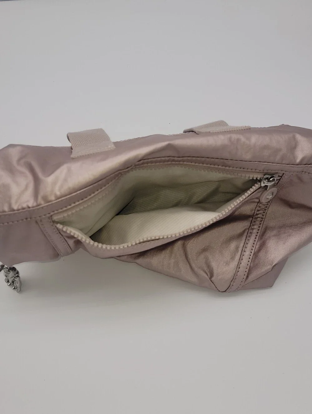 Kipling Metallic Blush Pink Tote Backpack